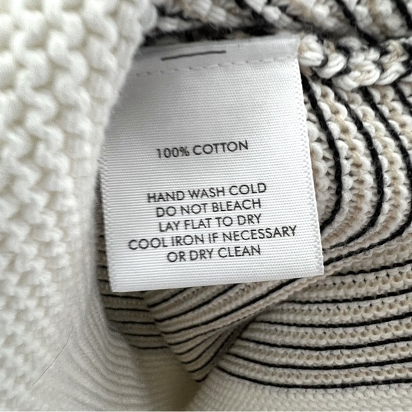 WHITE & WARREN Knit Ribbed Striped Sleeveless Midi Dress Coastal Nautical - Picture 13 of 13